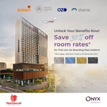 ออนิกซ์ ฮอสพิทาลิตี้ ผนึก ไลอ้อน แอร์ มอบส่วนลดห้องพักในเครือฯ สูงสุด 30% เดินหน้าขยายฐานสมาชิก “ออนิกซ์ รีวอร์ด”